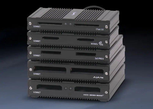 Sonnet SF3 AJA PAK Media Pro Card Reader – Dual-Slot Thunderbolt 4/3 Sonnet SF3 AJA PAK Media Pro Card Reader – Dual-Slot Thunderbolt 4/3